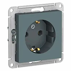 Розетка Schneider Electric AtlasDesign ATN000743 с заземлением грифель