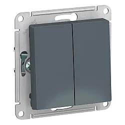 Выключатель проходной Schneider Electric AtlasDesign ATN000765 2 клавиши грифель