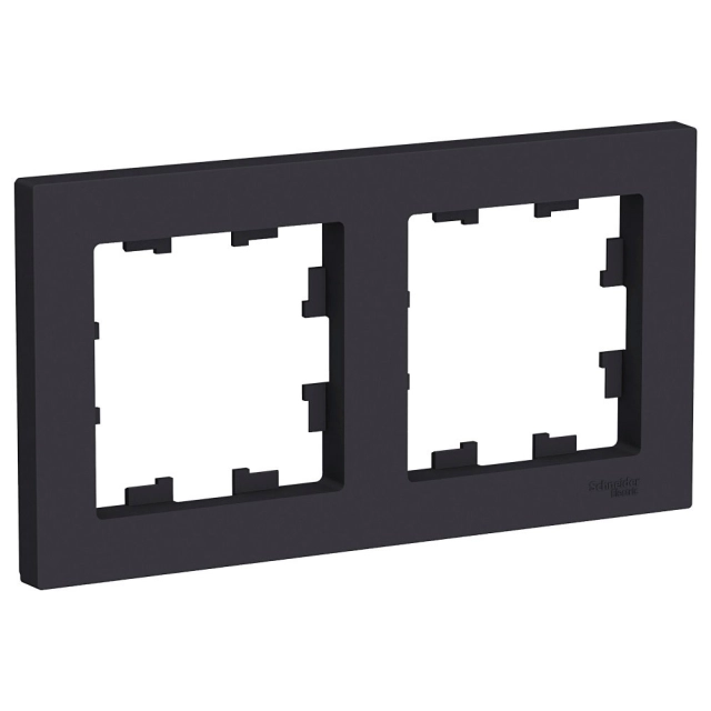 Рамка Schneider Electric AtlasDesign ATN001002 2 поста универсальная карбон Рамка Schneider Electric AtlasDesign ATN001002 2 поста универсальная карбон