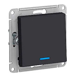 Выключатель Schneider Electric AtlasDesign ATN001013 1 клавиша с подсветкой карбон