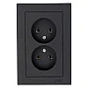Розетка Schneider Electric AtlasDesign ATN001020 2 места без заземления карбон