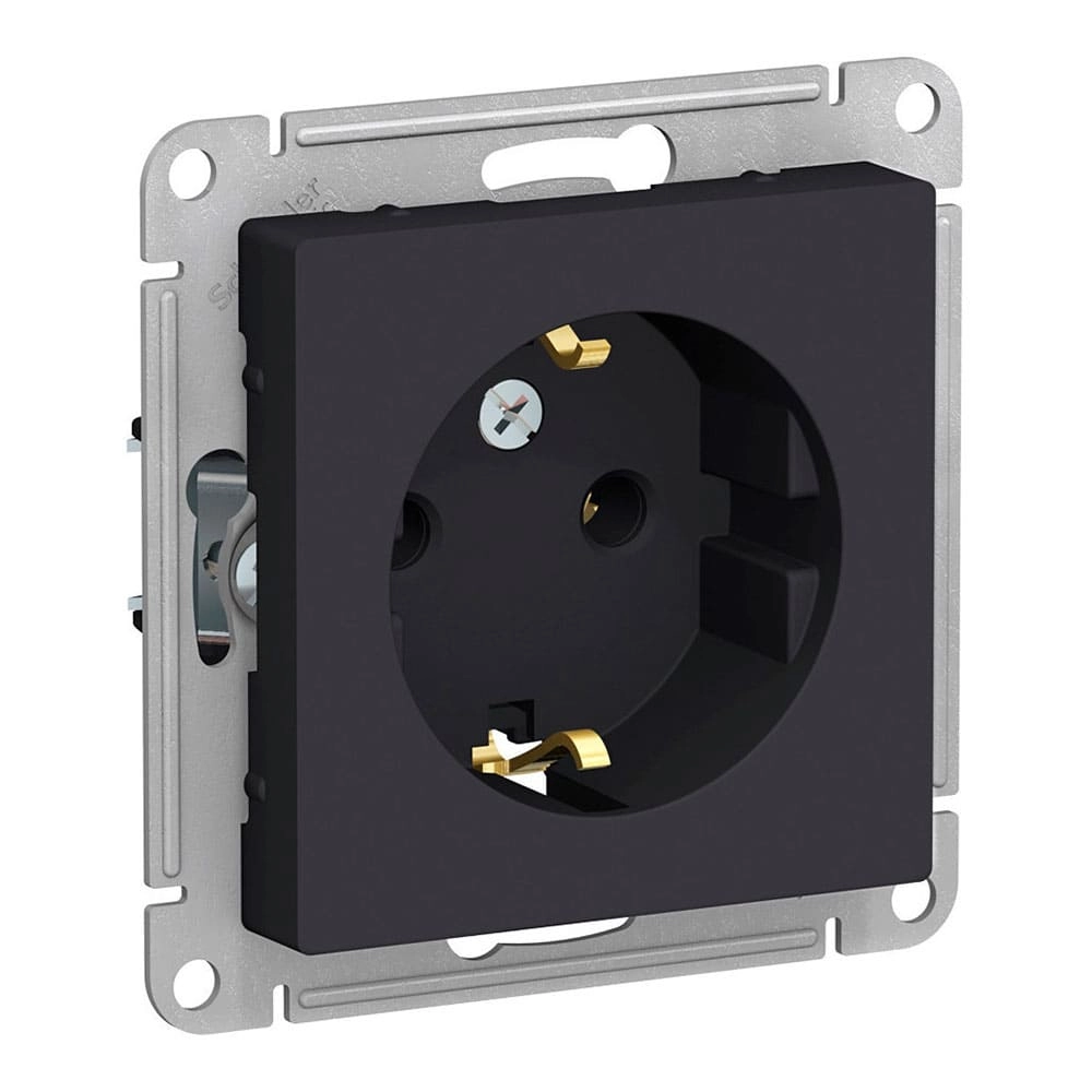 Розетка Schneider Electric AtlasDesign ATN001043 1 гнездо с заземлением карбон Розетка Schneider Electric AtlasDesign ATN001043 1 гнездо с заземлением карбон
