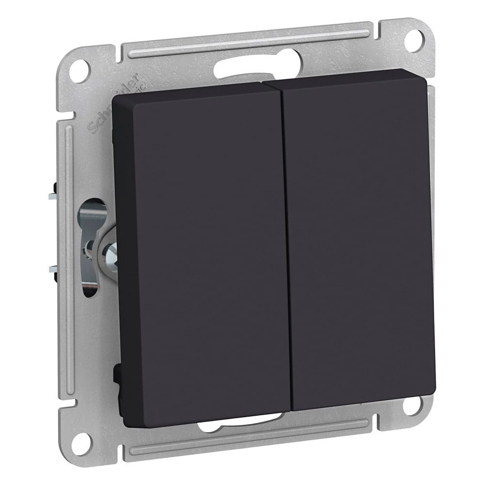 Выключатель Schneider Electric AtlasDesign ATN001051 2 клавиши карбон Выключатель Schneider Electric AtlasDesign ATN001051 2 клавиши карбон