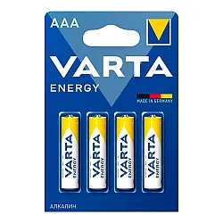 Батарейка Varta Energy LR03 AAA Alkaline BL4 4/40/200 К
