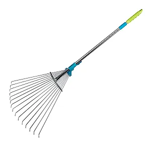 Грабли веерные Palisad Luxe 61787 стальные 15 зубьев раздвижные черенок 190 - 600*790 - 1620 мм