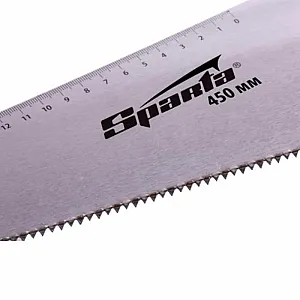 Ножовка по дереву Sparta 231875 450 мм с линейкой и деревянной рукояткой