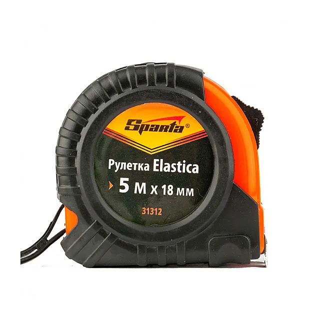 Рулетка Sparta Elastica 5 м*18 мм обрезиненный корпус