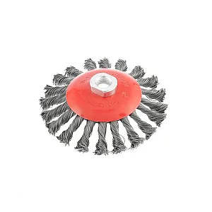 Щетка для УШМ Matrix 74611 125 мм М14 тарелка крученая проволока 0.5 мм