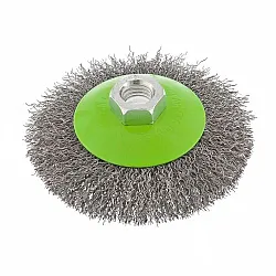 Щетка тарелка Сибртех 746087 М14 100 мм витая проволока