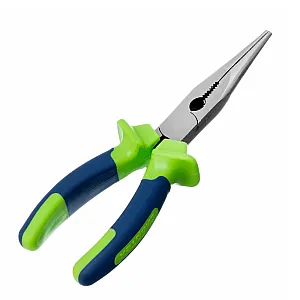 Длинногубцы прямые Сибртех 17106 двухкомпонентные рукоятки 200 мм