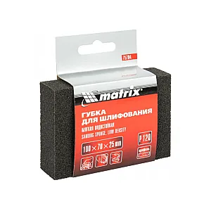 Губка для шлифования Matrix 75704 Р120 100*70*25 мм мягкая