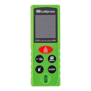 Дальномер лазерный Сибртех РМ-40 с пузырьковым уровнем 40 м