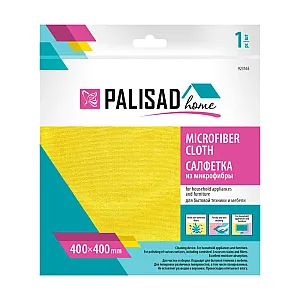 Салфетка для бытовой техники и мебели Palisad Home 923165 из микрофибры жемчужная 40*40 см желтая