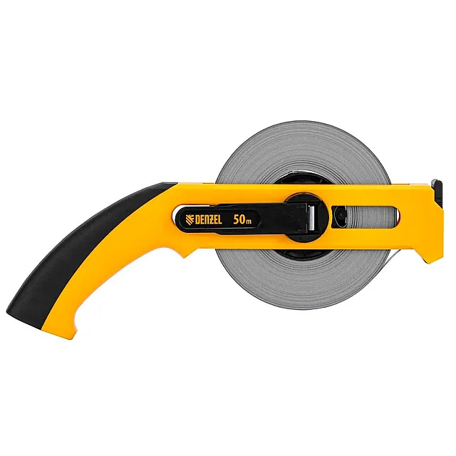 Рулетка геодезическая Denzel 31492 открытый корпус металлическая лента 13 мм*50 м