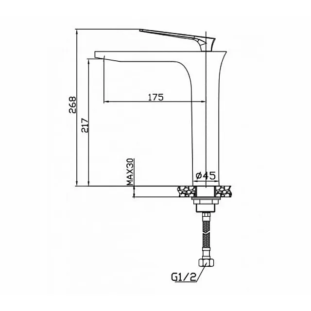 Смеситель для кухни AV Engineering AVJWL4-A224-280 серия JWL D35