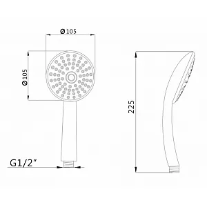 Лейка душевая AV Engineering AVSSS-020 1-но режимная