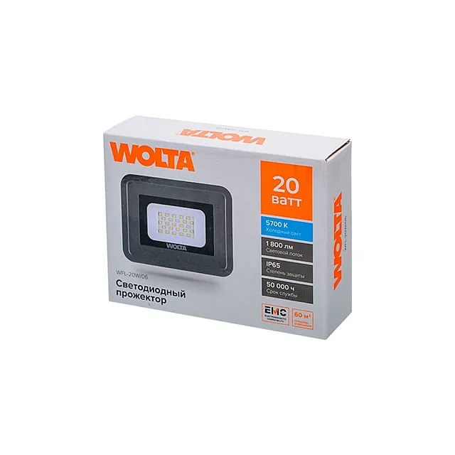 Прожектор Wolta WFL-20W/06 5700K 20W SMD IP65