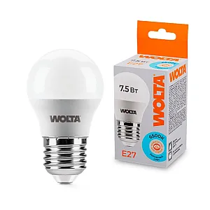 Лампа светодиодная WOLTA G45 G45 7.5Вт 625лм 6500К Е27