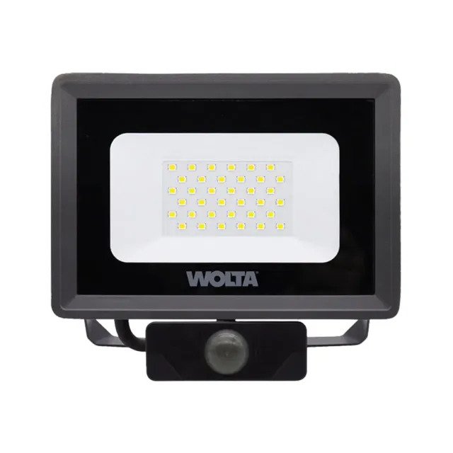 Прожектор Wolta WFL-30W/06S Led 30Вт 5700K 2700лм IP65 с датчиком серый