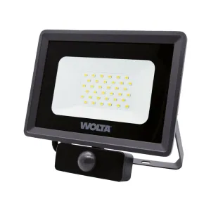 Прожектор Wolta WFL-30W/06S Led 30Вт 5700K 2700лм IP65 с датчиком серый