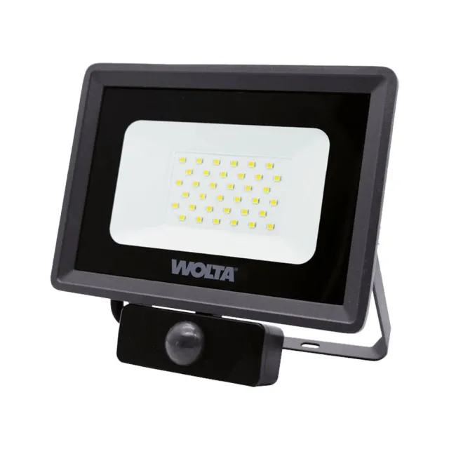 Прожектор Wolta WFL-30W/06S Led 30Вт 5700K 2700лм IP65 с датчиком серый