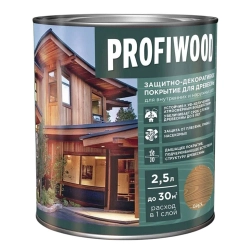 Защитно-декоративное покрытие для древесины Profiwood орех 2.5 л