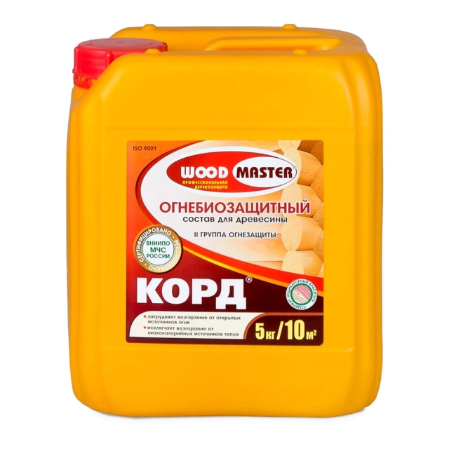 Состав огнебиозащитный Woodmaster Корд 5 кг Состав огнебиозащитный Woodmaster Корд 5 кг
