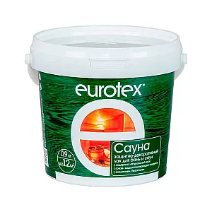 Лак Eurotex Сауна акриловый глянцевый 0.9 кг