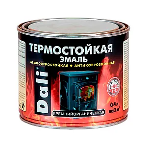 Эмаль термостойкая Dali черная 0.4 л