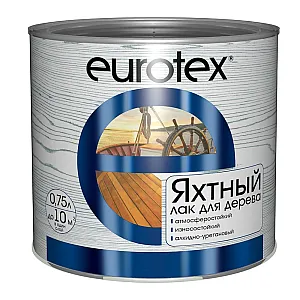 Лак Eurotex яхтный уретан-алкидный полуматовый 0.75 кг
