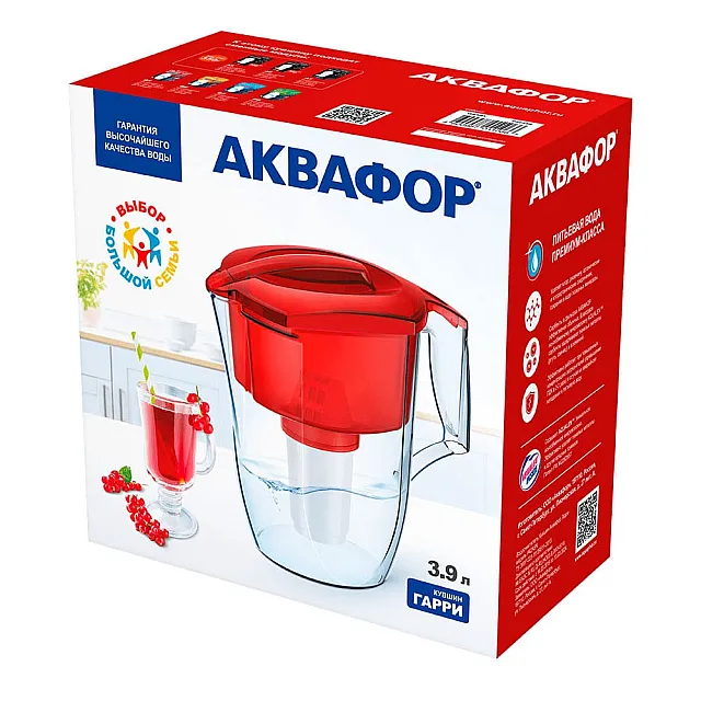 Фильтр-кувшин Аквафор Гарри красный