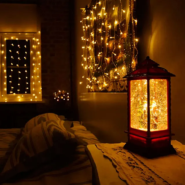 Фонарь декоративный Дед мороз Neon-Night 501-062 с эффектом снегопада и подсветкой