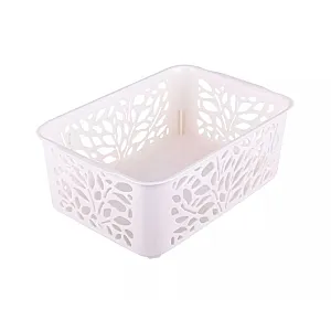 Корзина Полимербыт Leaves 4344700 222*153*81 мм молочный 2.3 л