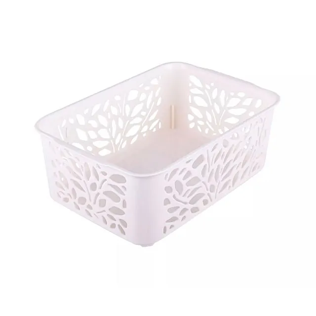 Корзина Полимербыт Leaves 4344700 222*153*81 мм молочный 2.3 л