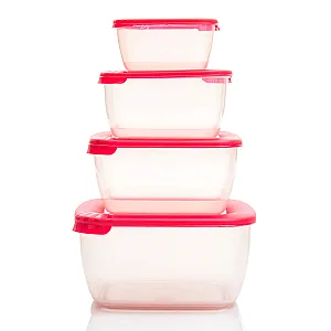 Комплект контейнеров Полимербыт Лайт 4354600 для хранения и заморозки продуктов 4 шт