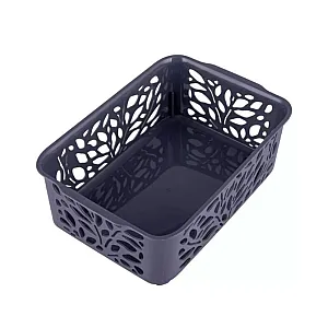 Корзина Полимербыт Leaves 4344601 184*127*62 мм серый 1.2 л