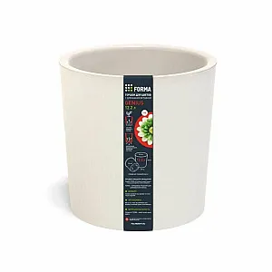 Горшок для цветов Forma Genius с дренажной вставкой молочный 12.2 л