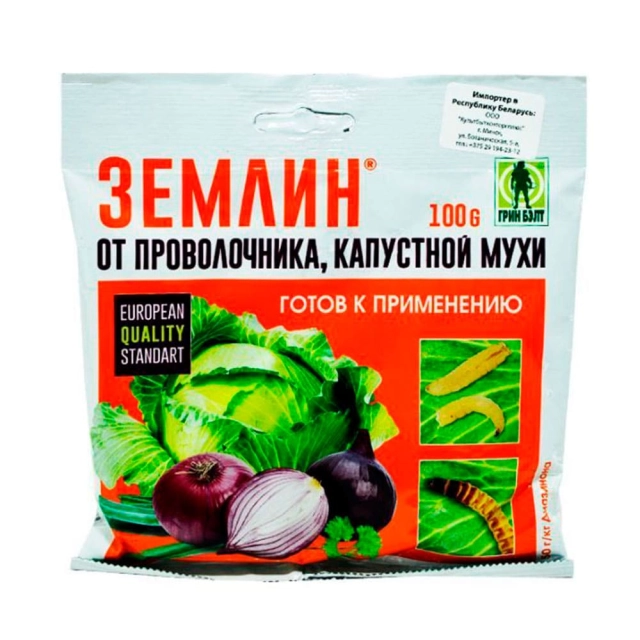 Инсектицид Green Belt Землин от проволочника и капустной мухи 100 г Инсектицид Green Belt Землин от проволочника и капустной мухи 100 г