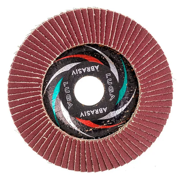 Круг лепестковый Lugaabrasiv 125*22 мм А120 конический КЛТ2