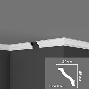 Плинтус потолочный Де-Багет П 04 40/45 45*40*2000 мм