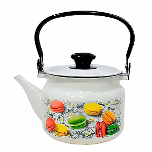 Чайник КМЗ Цветное печенье 42704-102/6-У4БлПеч цилиндр белый 2 л