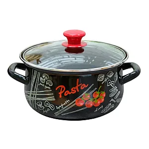 Кастрюля КМЗ Болоньезе 61915-123/4.02-У4 сферическая черная 3 л