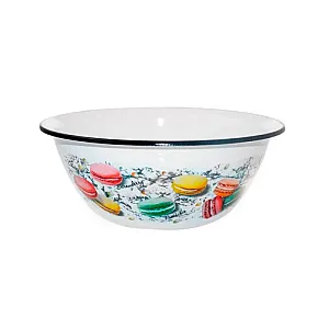 Миска КМЗ Цветное печенье 40304-072/5БлЦП белая 1 л