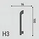Плинтус напольный Де-багет XPS polymer H 3 100*16 мм
