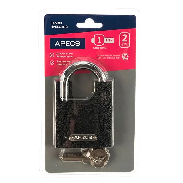 Замок навесной Apecs PD-44-60-Blister 00006680