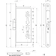 Замок врезной Apecs 3000-ZN противопожарный