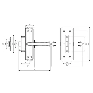 Защелка Avers ЗЩ1-2-6-4 20993 серебро