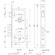 Замок врезной Apecs 2600-G