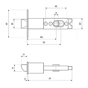 Защелка Vanger 6072-05-NIS