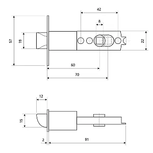 Защелка Avers 8083-05-G 00031336